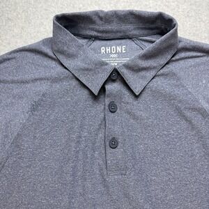Rhone Delta Pique Polo Shirt‎ Men's M Performance Stretch Golf Casual EUC